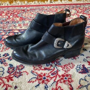 Ariat Western Ankle Boots with Silver Buckle